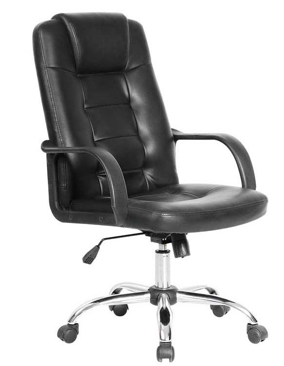 Black Leather Furniture Swivel Computer Office Chairs