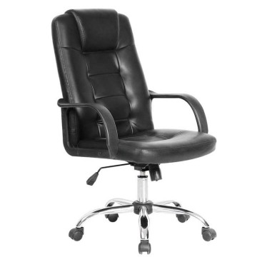 Black Leather Furniture Swivel Computer Office Chairs