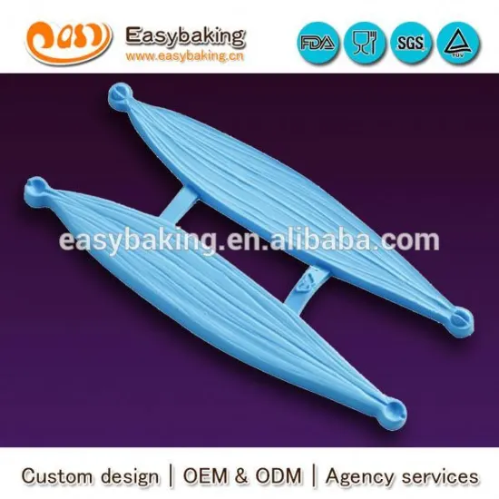 Wholesale veiner long linear leaf custom silicone molds for fondant