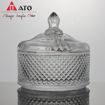 Transparent Decorative Jar with Lid Storage glass Box