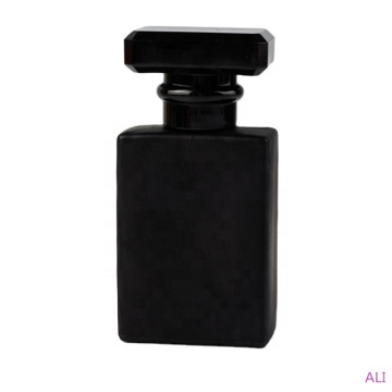 High Quality Matte Black 30ml-50ml Square Glass Perfume Bottles