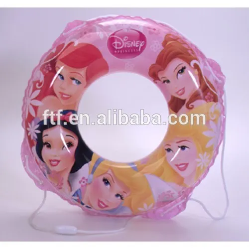 New High Quality Lovely Snow White Water Inflatable Swimming Laps Pink Life Buoy