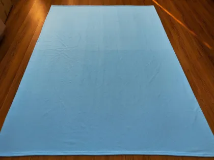 Sky blue double-sided flannel blanket
