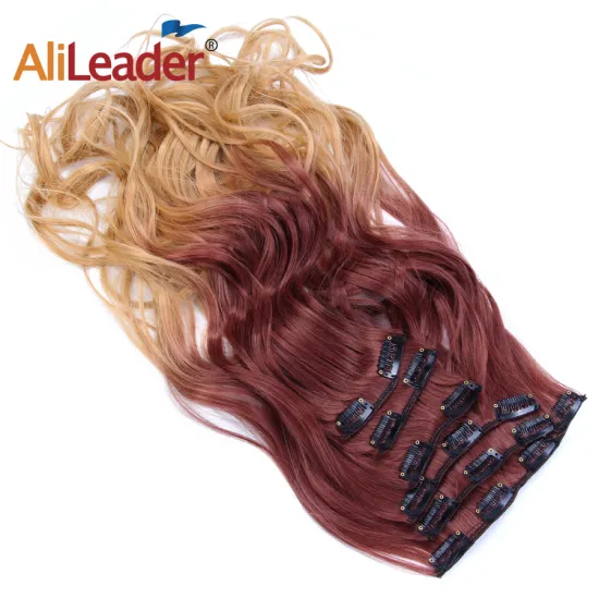 AliLeader 22 Inches Body Wave False Hair Piece Clip In Hair Extension