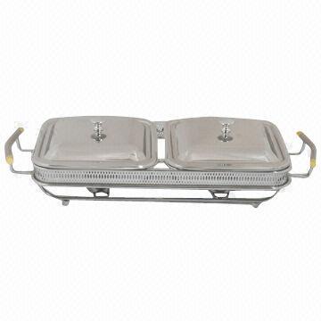 Stainless steel double food warmer, 1.8L capacity