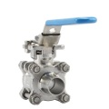 Weld Hygienic Ferrule End 3pc Manual Ball Valve