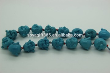 Women Teal Buddha Beads bracelet Buddha head bracelets Lucky Fortune Jewellery