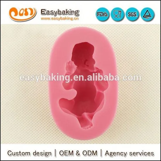 Wholesale custom 3d baby silicone molds for fondant cake decorating