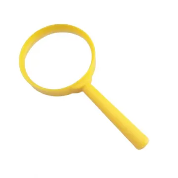 3X Magnifying Glass: Handheld Reading Magnifier with Black, Blue, Pink, Red Handles - Plastic Construction