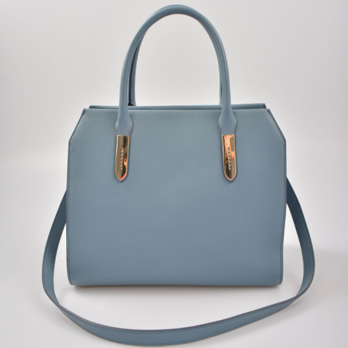 Elegant leather tote bag with doulbe handles