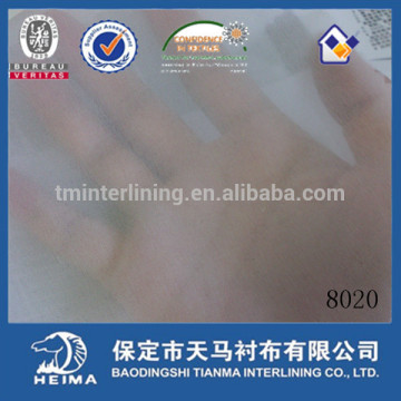 micro dot coating thin fusible interlining fabric for lady's wear