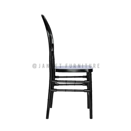 Wedding Event Rental Stackable Resin Black Phoenix Chairs Price
