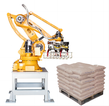 Advanced Robotic Solutions: Kuka Gripper Robots for Palletizing, Centralizing, and Wrapping in Manufacturing