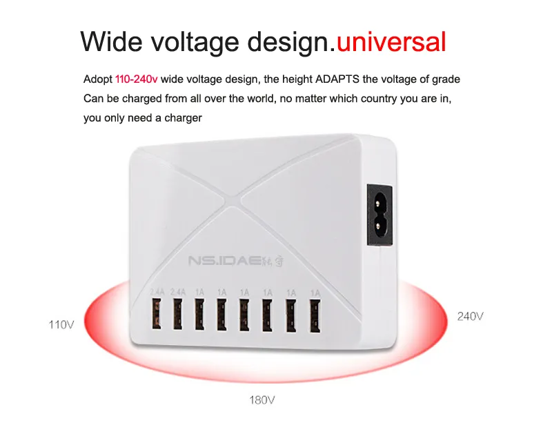 8ポートUSB充電器 8-port usb charger
