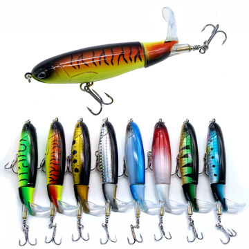NEWMAJOR Fishing Lures - 13g, 16g, 37g Artificial Hard Popper and Soft Rotating Tail Baits