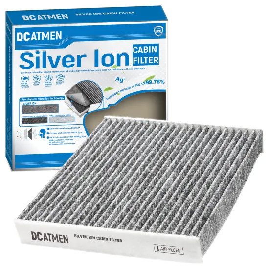DCATMEN Silver Ion and Coconut-Shell Activated Carbon Cabin Filter 87139-58010 014535-3380" 

However, for better SEO and readability, you might consider shortening it to:

"DCATMEN Silver Ion Cabin Filter with Coconut-Shell Carbon 87139-58010 014535-3380