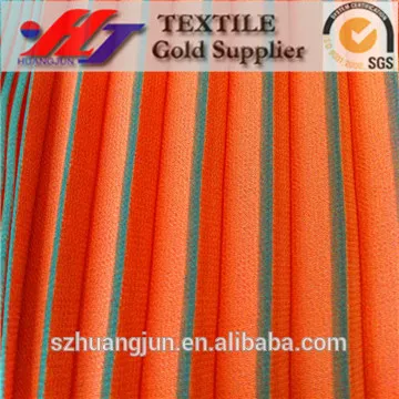 100% polyester printed stripes crushed for dress