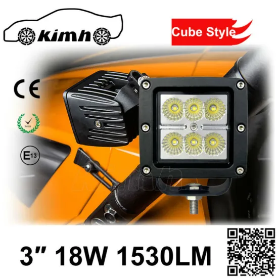 Go Karts Electronic Ballast 18W ATV Boat folding led work light Made In China