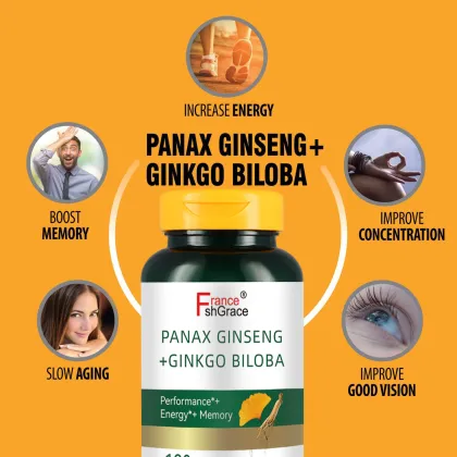 Organic Panax Ginseng + Ginkgo Biloba Plant extracts