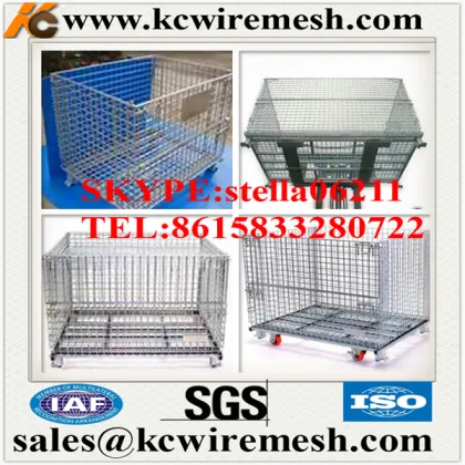 Manufacture !!!!!!!!!! KANGCHEN the latest storage cage metal box wire mesh container