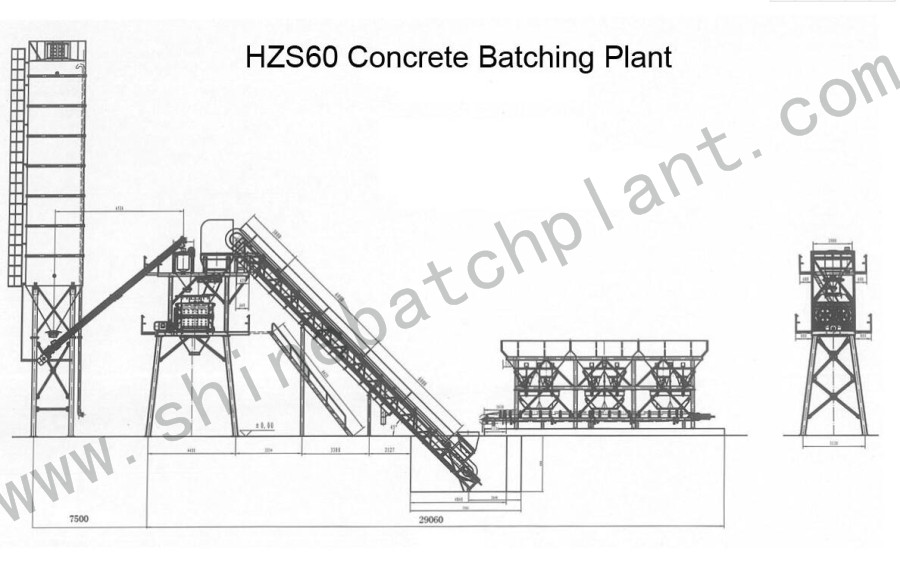 Drawing Concrete Batch Plant 60