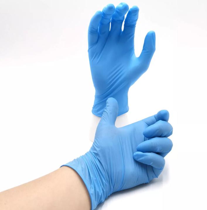 cuff beaded nitrile gloves