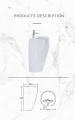 Vieany Brand OK-4249 Artisan Pedestal Basin - Bathroom Ceramic Wash Basin Set