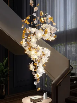 Hotel lobby crystal glass pendant light Magnolia Chandelier