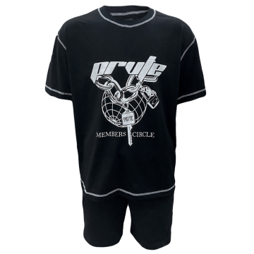 Custom Men's Cotton Print 2 Piece T-shirt Sets