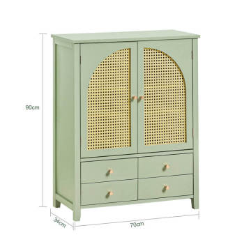 shoe cabinet with doors Shoe Cabinet with 2 Drawers and Rattan Door Factory