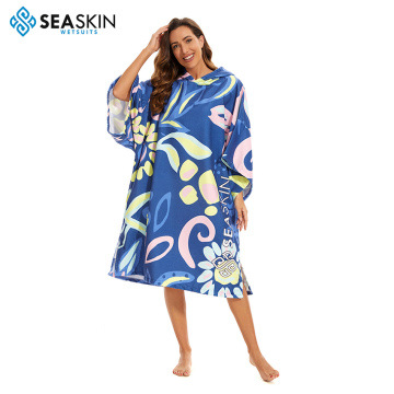 Seaskin Custom Pattern Women's Surf Changing Towel Poncho