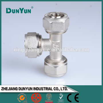 Brass equal tee with lower price