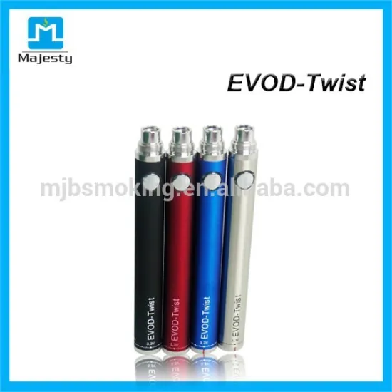 Newest wholesale 3.2~4.8V voltage adjustable evod twist battery colorful ego battery evod twist