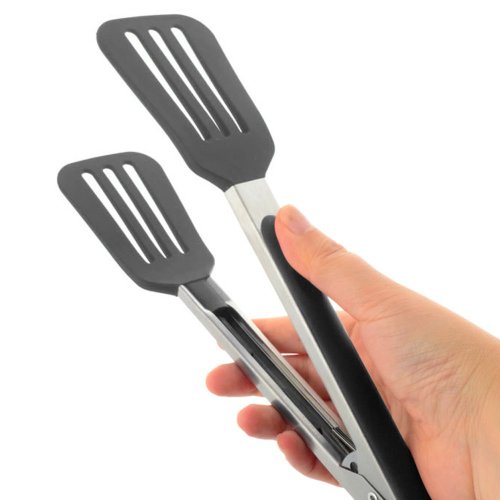 Heat Resistant Meat Turner Spatula Serving Tongs