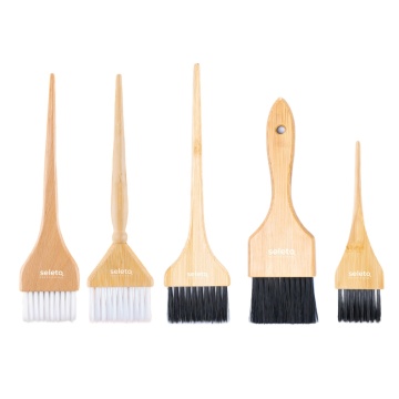Customized Tint Dye Coloring Bamboo Tint Brush with Nylon Bristles