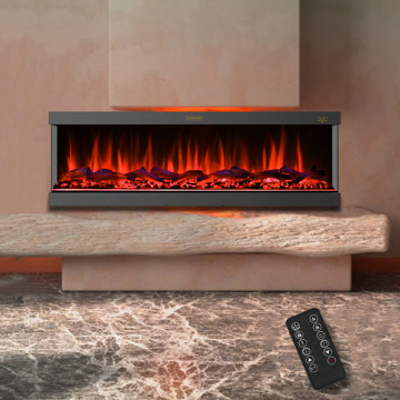 Hot Selling 42 Inch Electric Fireplace: 900/1800W Heated with Remote Control