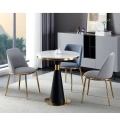 Perabot ruang tamu reka bentuk baru 2 set dawai besi sebelah meja kopi moden meja kopi marmar moden