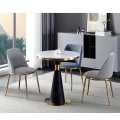 Living Room Furniture New Design 2 Set Iron Wire Side Coffee Table Modern Round Marble Coffee Table