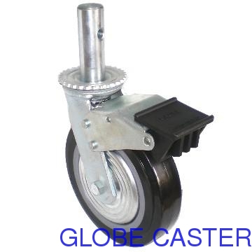 6inch Scaffolding PU Caster (black), MOQ:100PCS, 8inch Available