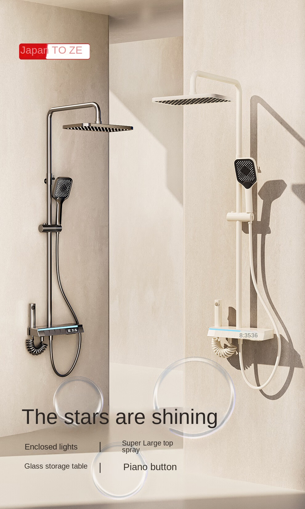 modern thermostatic shower set