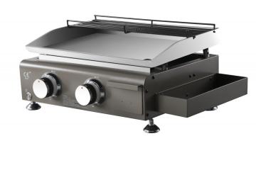 Propane Gas Griddle 2 Burner dengan Kotak Perasa