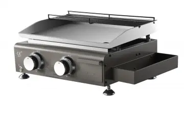 Propane Gas Griddle 2 Burner with Seasoning Box