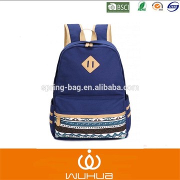 Unisex Fashionable Canvas Zip Bohemia Boho Style Backpack School College Laptop Bag