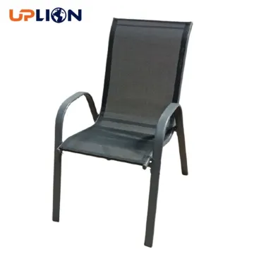 Uplion Outdoor Garden Cheap Steel Sling Textile Armrest Patio Chair