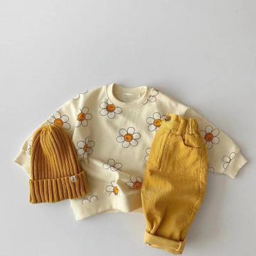 Bayi perempuan bercetak Pullover Top pakaian kartun kanak-kanak