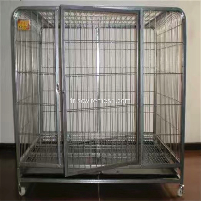 Cage pour chien en acier inoxydable