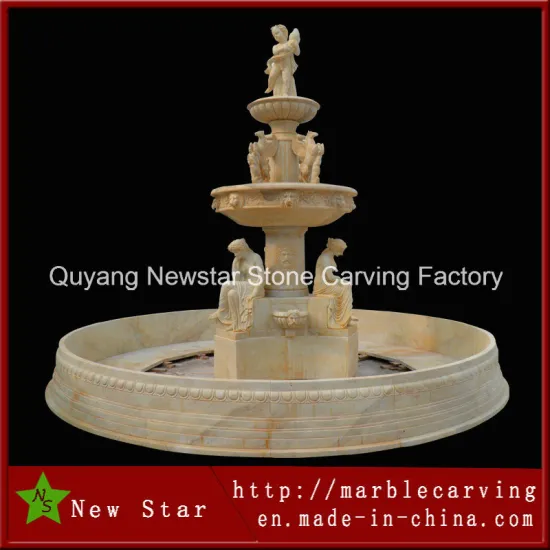 Beige Stone Granite Marble Carved Fountain (NS-1202)