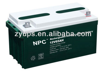 hot sale new design Maintenance-Free Sealed Lead Acid Battery 12V 65AH