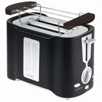 2-slice Cool Touch Toaster with Bread Pliers, Removable Bun Warmer, Laser-engraved Logo