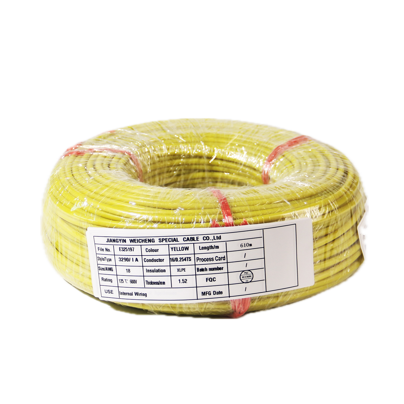 Low-smoke halogen-free American standard wire UL3290 18AWG